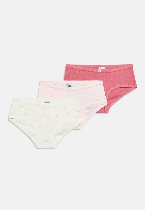 Комплект из 3 трусов с цветочным узором Low Waist Petit Bateau Pink, розовый