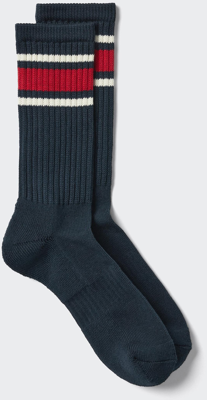 Носки Uniqlo Striped Pile, 16 красный