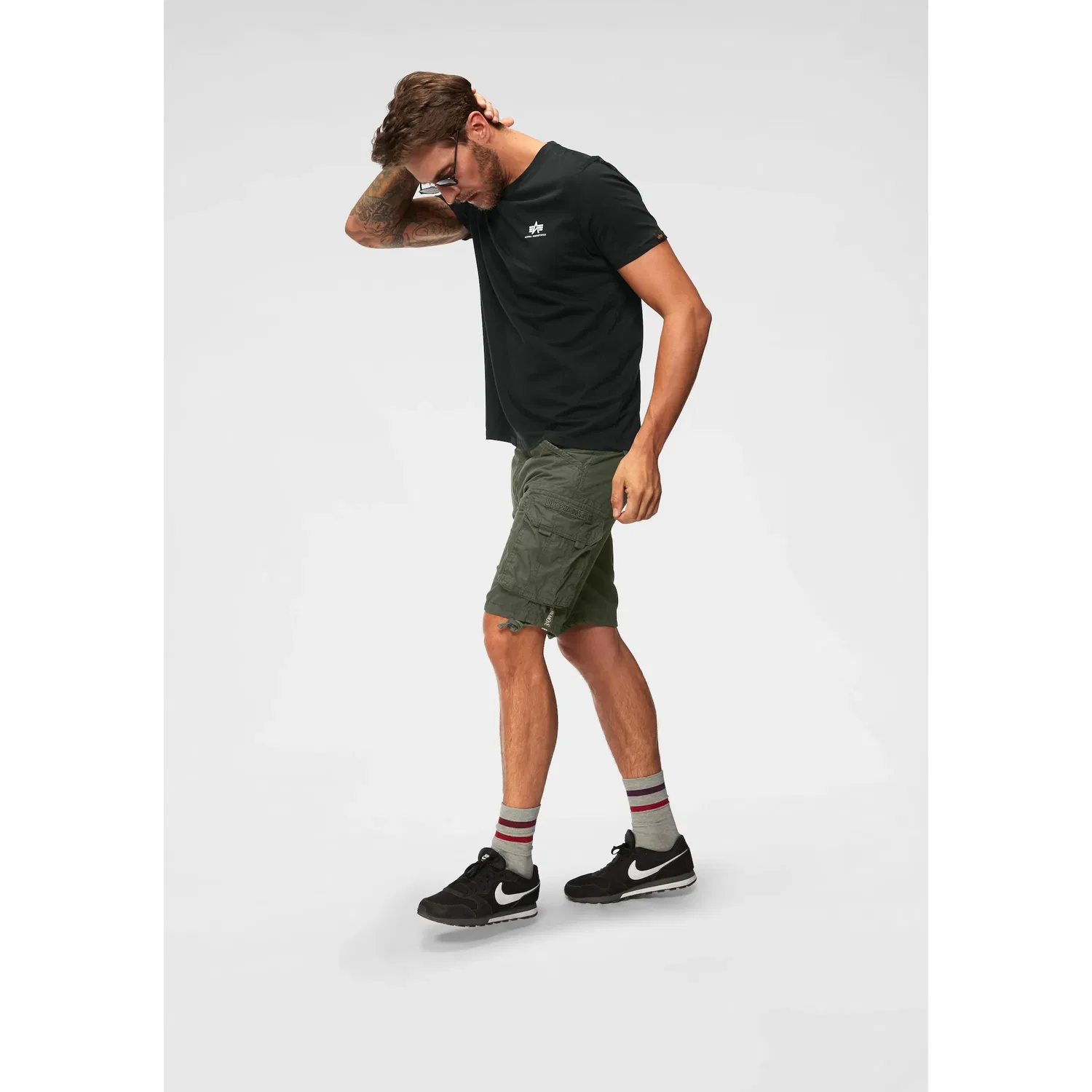 Детская футболка с логотипом Alpha Industries, Black — фото 4
