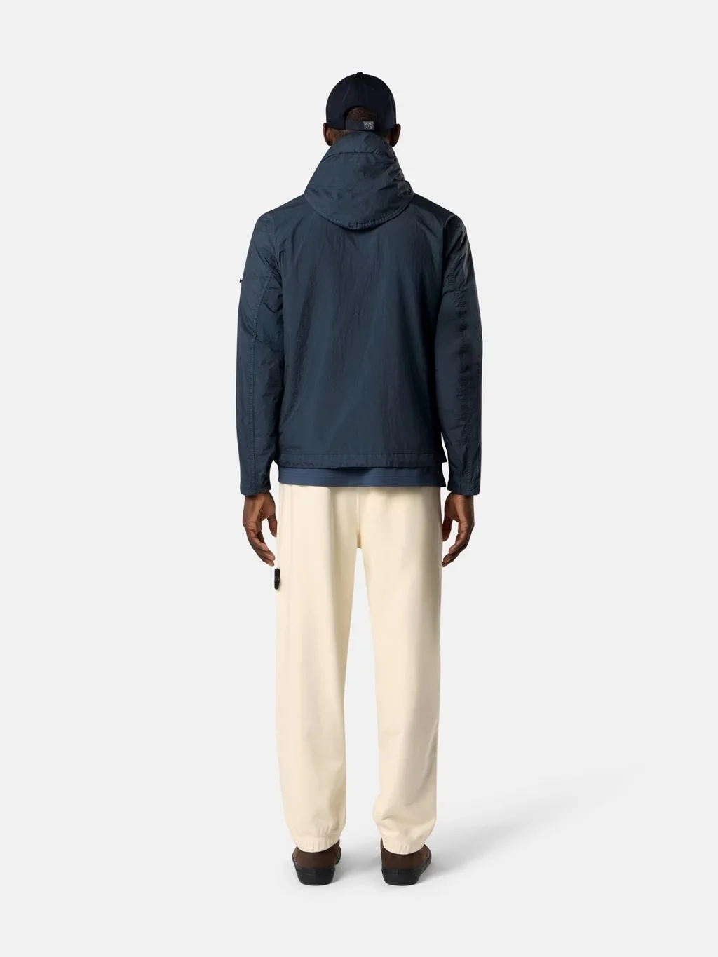 Мужские брюки-джоггеры Stone Island Loose-fit With Pockets And Elasticized Cuffs, айвори — фото 3