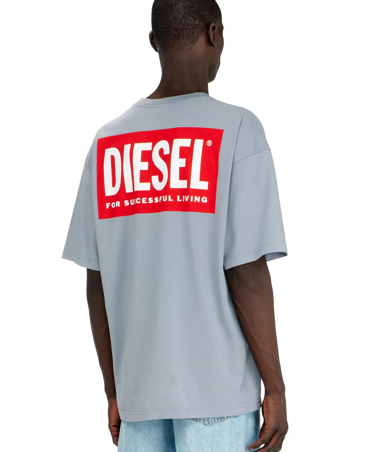 Мужская футболка с принтом Diesel Biscotto Diesel, Gris — фото 2