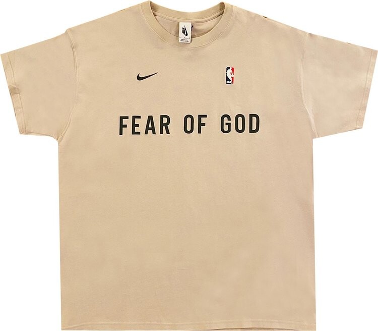 

Футболка Nike x Fear of God Warm Up T-Shirt 'Oatmeal', кремовый, Бежевый, Футболка Nike x Fear of God Warm Up T-Shirt 'Oatmeal', кремовый