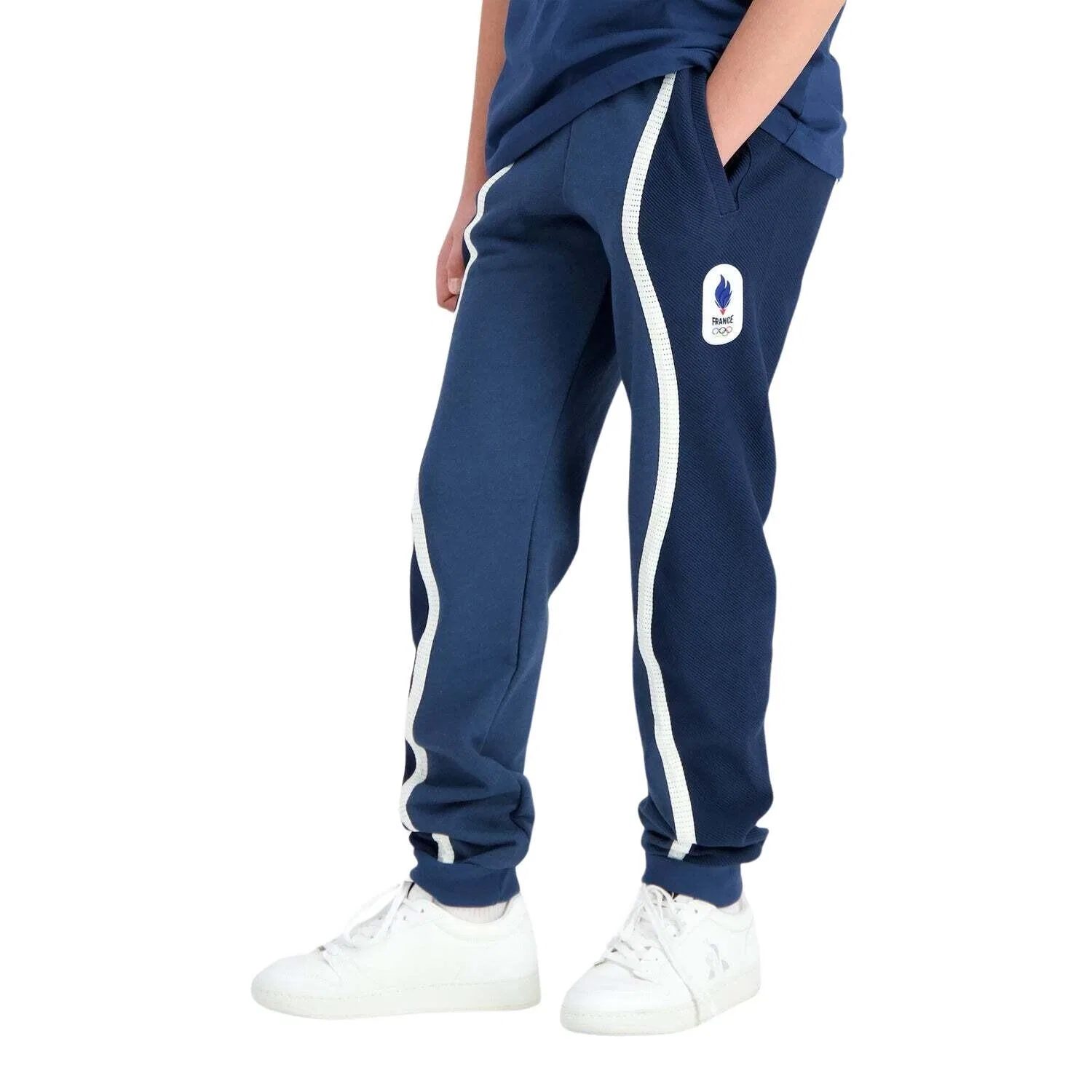 Детские штаны из футера с принтом Efro 24 N°1 Le Coq Sportif, Blau Blau — фото 4