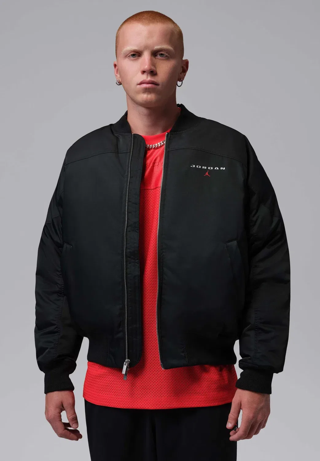 M j flt ess ma1 jkt - зимняя куртка Jordan, Black Dk Smoke Grey White
