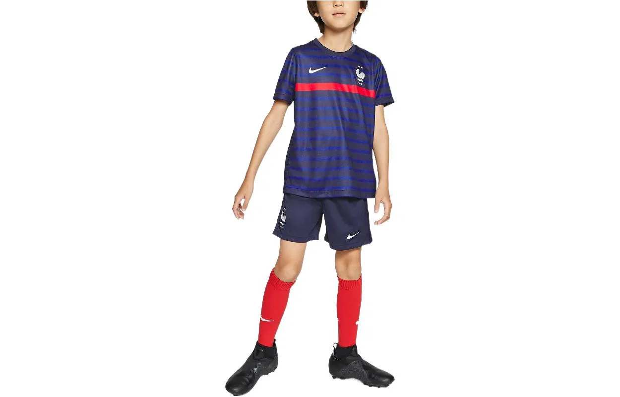Детский спортивный комплект с круглым вырезом Nike Casual Sportswear, Blue/Blue/Red — фото 3