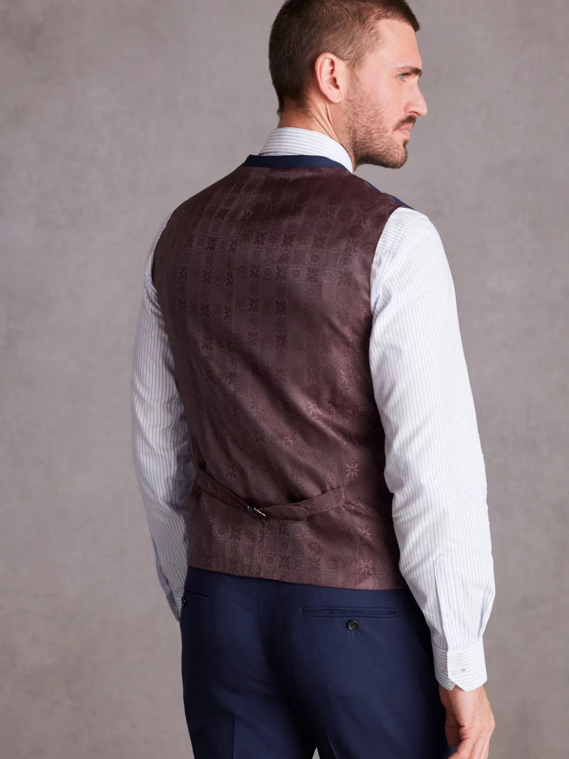 Жилет Next Suit Vest Tollegno темно-синего цвета — фото 2