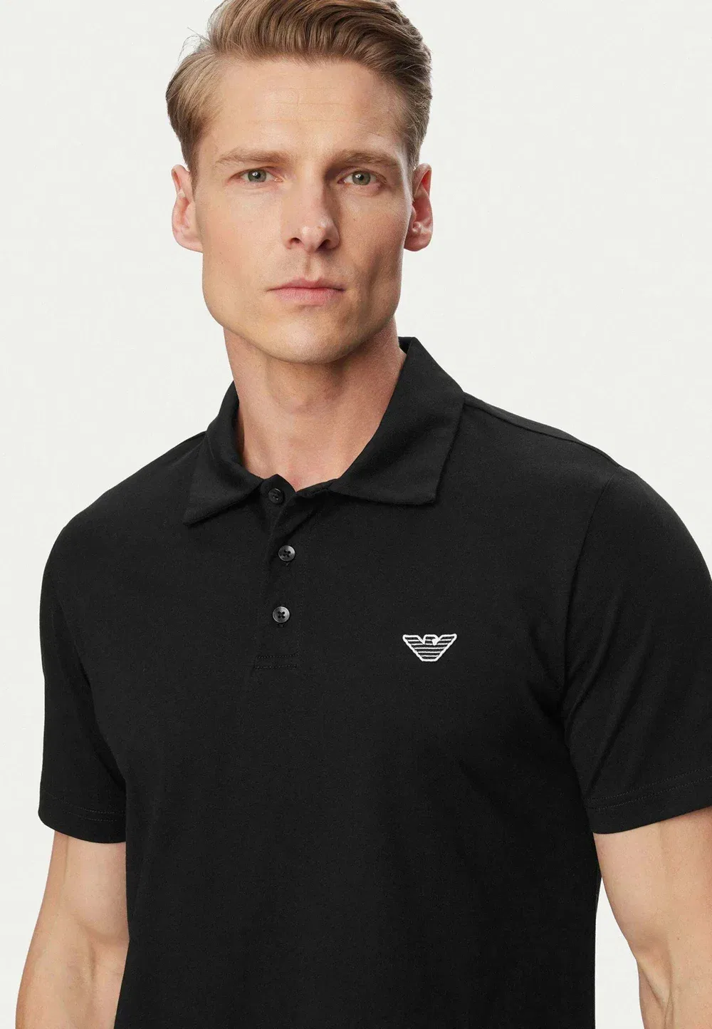 Polo uomo - рубашка поло Emporio Armani, Nero — фото 4