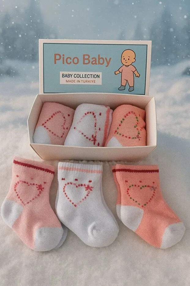 Детские носки с принтом 3-шт Pico Baby, Multicolor
