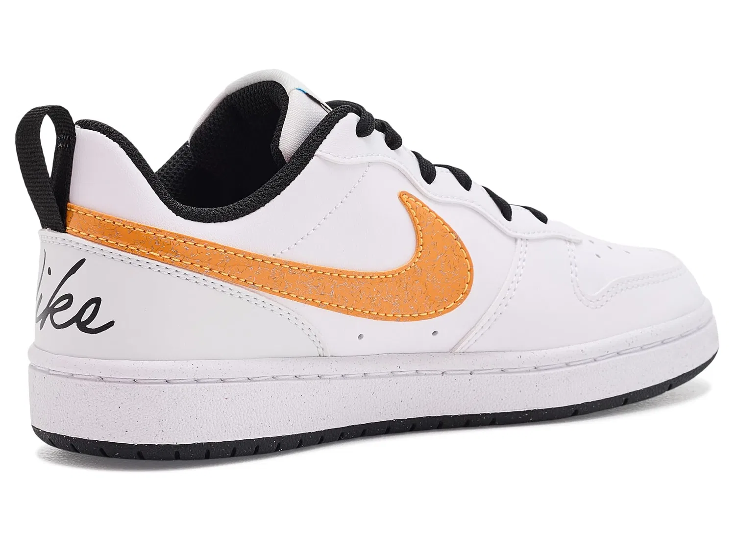 Кроссовки Court Borough Low (для больших детей) Nike Kids, White/Current Blue/Picante Red/Barely Volt/Laser Orange/Black — фото 4