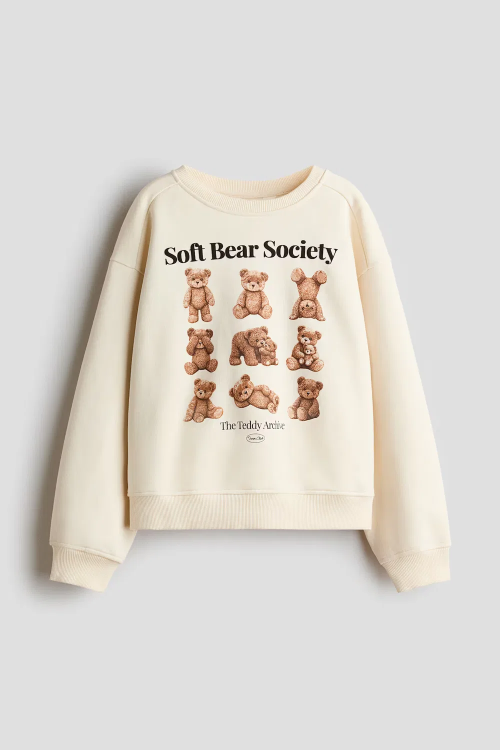 Толстовка с принтом H&M, Hellbeige/Teddybären