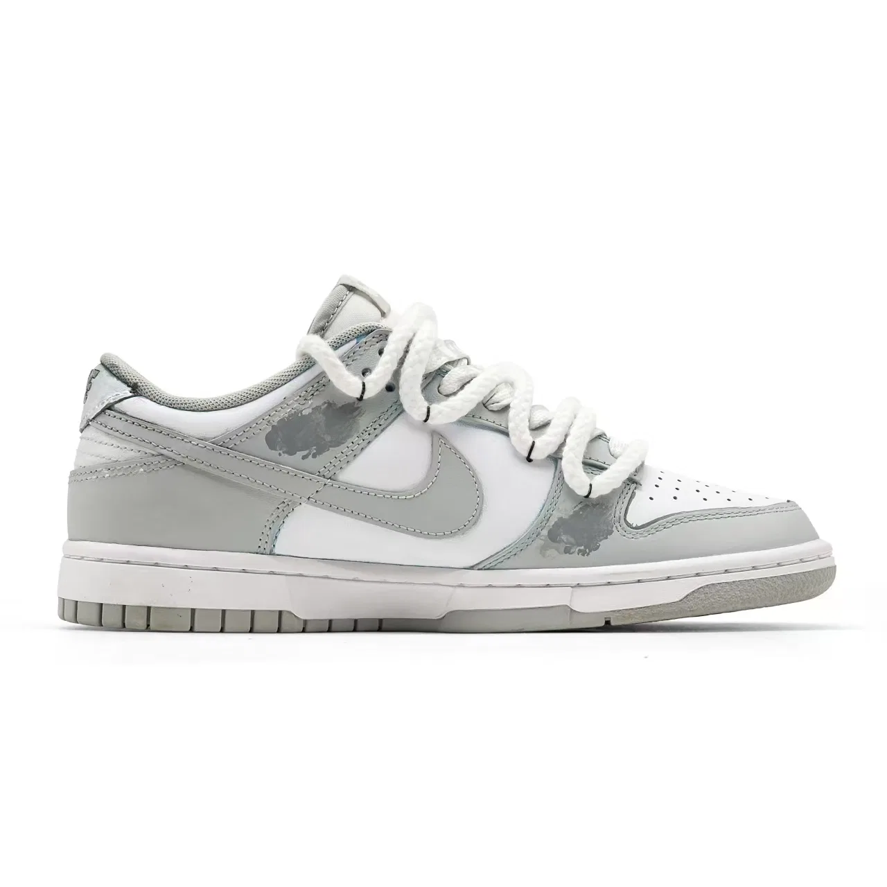 Кроссовки кожаные Nike Dunk Low Light Gray — фото 3