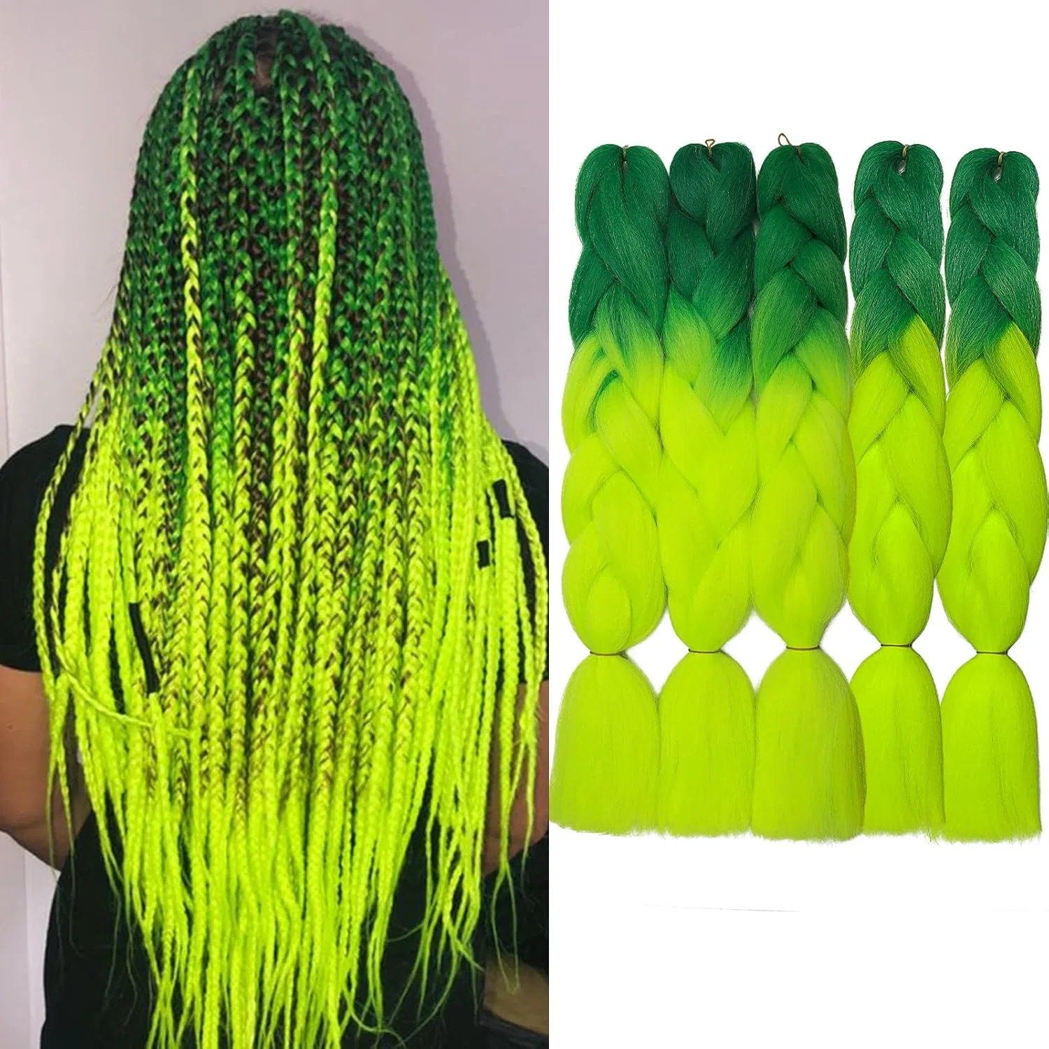 Искусственные косы TESS Braids Extensions Ombre, 60 см, 5 шт. Tess