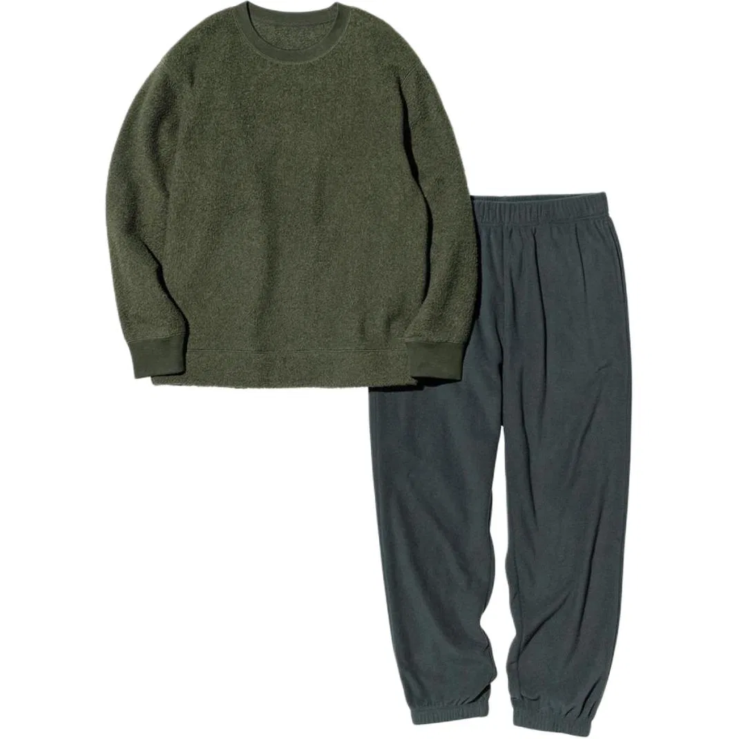 Мужской свитшот с круглым вырезом UNIQLO, Dark Olive
