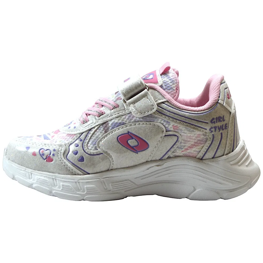 Детские спортивные кроссовки для девочек с липучками Anatomik LF.2024, Grey Pink Onlo Ayakkabı — фото 3