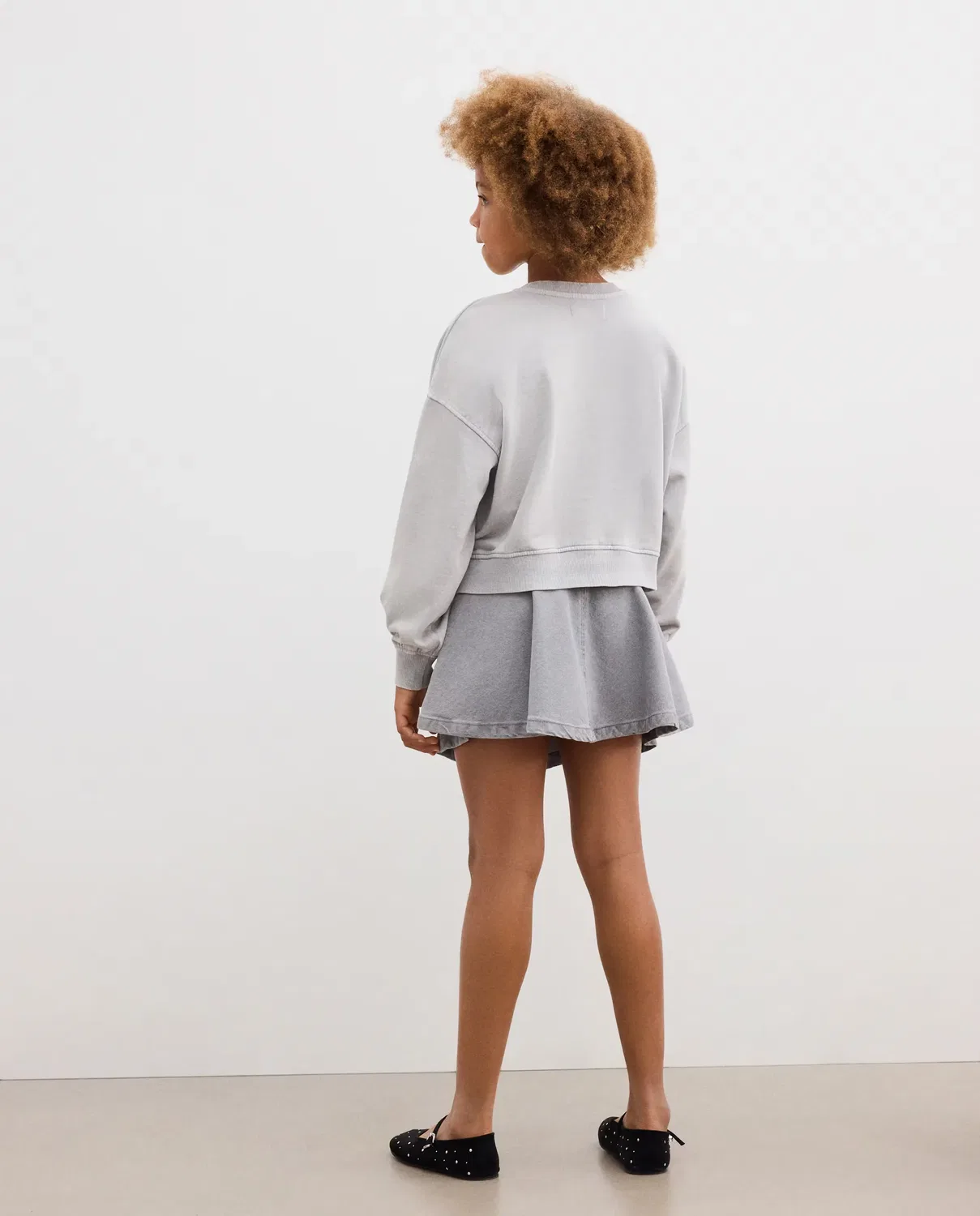 Детская худи для девочек с принтом Kids El Corte Inglés, Gris Claro — фото 3