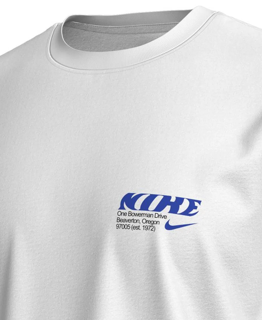Мужская футболка с графическим принтом и круглым вырезом Nike, White — фото 3