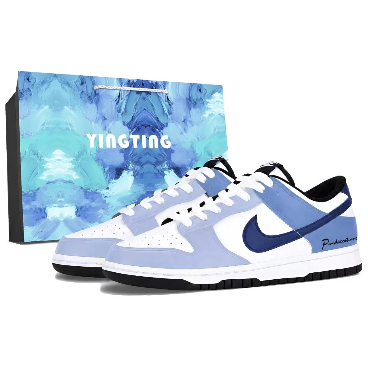 Детские скейтборд-кроссовки с низким верхом Dunk Retro, Nike, Blue Purple