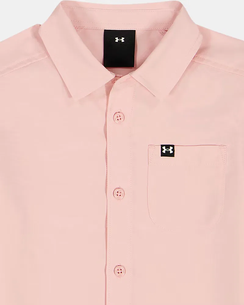 Комплект для мальчика быстросохнущий из рубашки и шорт Drift Tide Fish UnderArmour, Prime Pink/White — фото 2