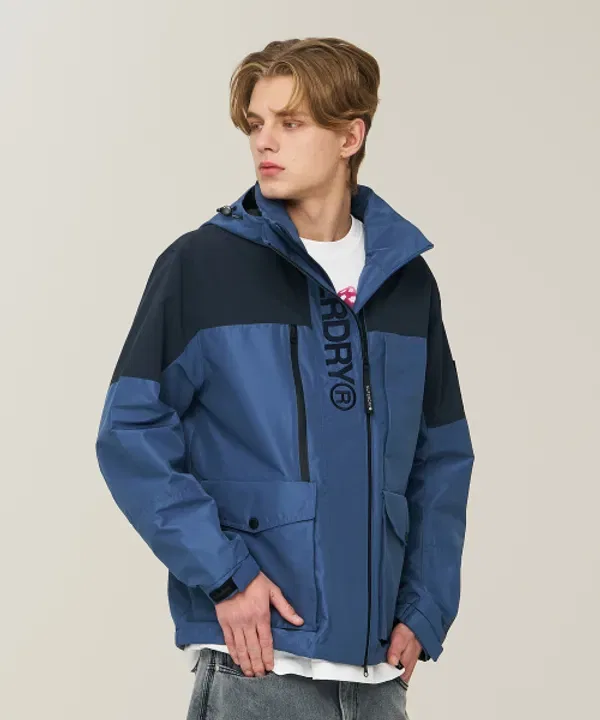 Ветрозащитная куртка Signature Windcheater, Superdry, темный индиго