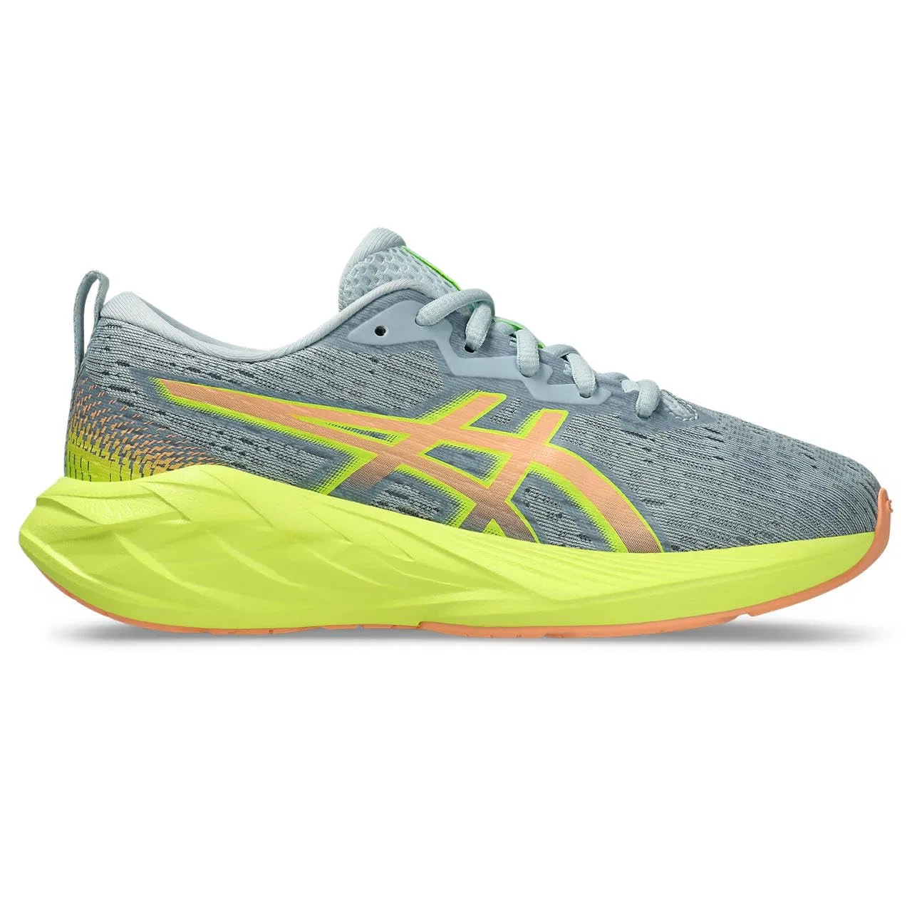 Детские кроссовки для мальчиков с амортизацией Novablast 4 Gs ASICS, Blue French Waterscape — фото 3