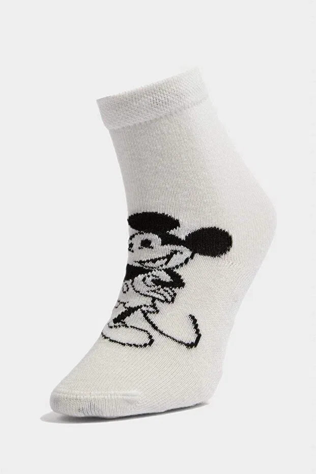 Детские носки для мальчиков хлопковые Disney mickey & minnie non-slip sole 3-piece cotton long socks Defacto, Multicolor-Kr1 — фото 2