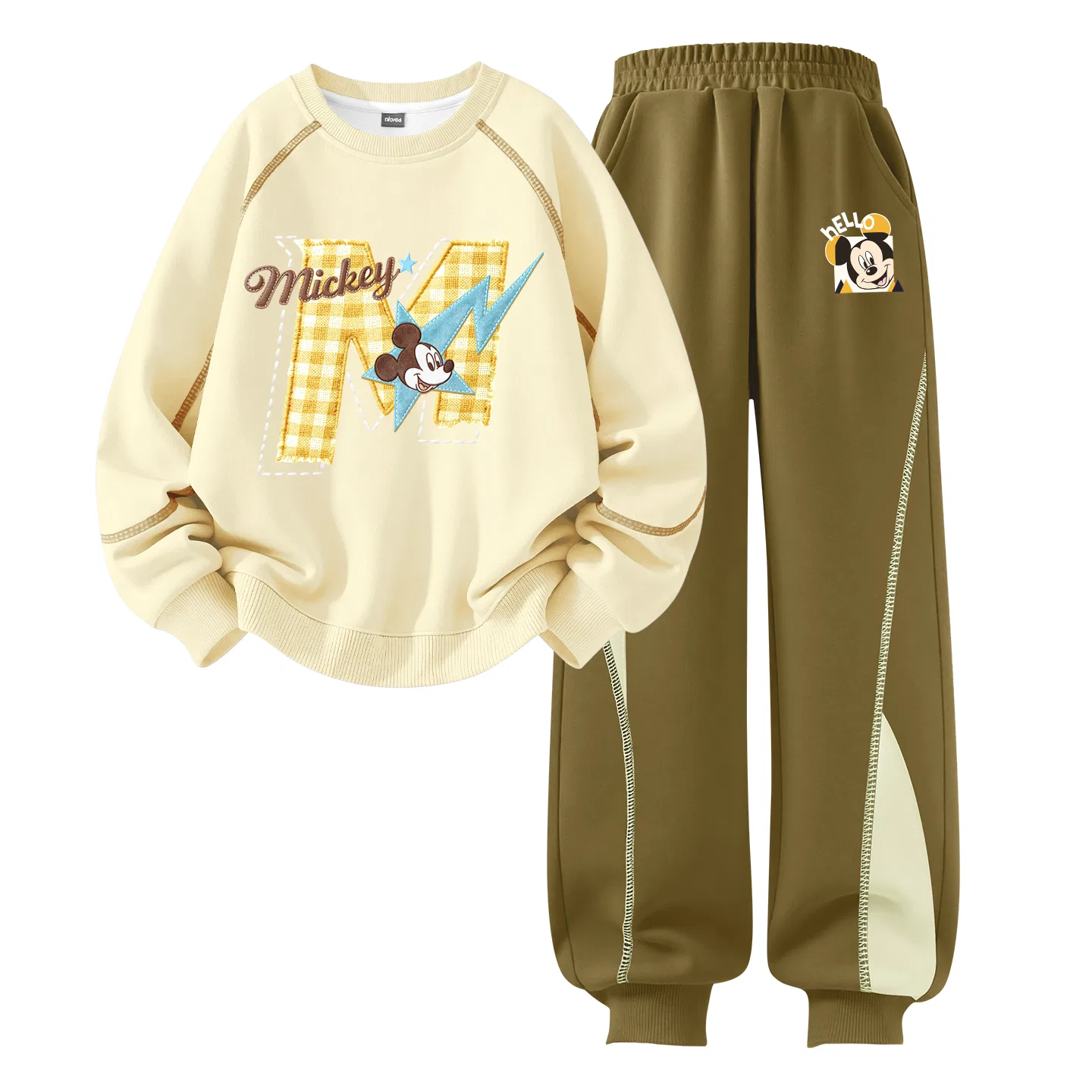 Детский спортивный костюм с принтом Disney, Di Star Logo Shortcake Yellow+Di Mi Qu K Light Chestnut Brown