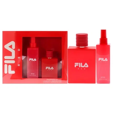 Парфюмерный набор для мужчин Fila Red by Fila, 3.4oz EDT Spray and 8.4oz Body Spray