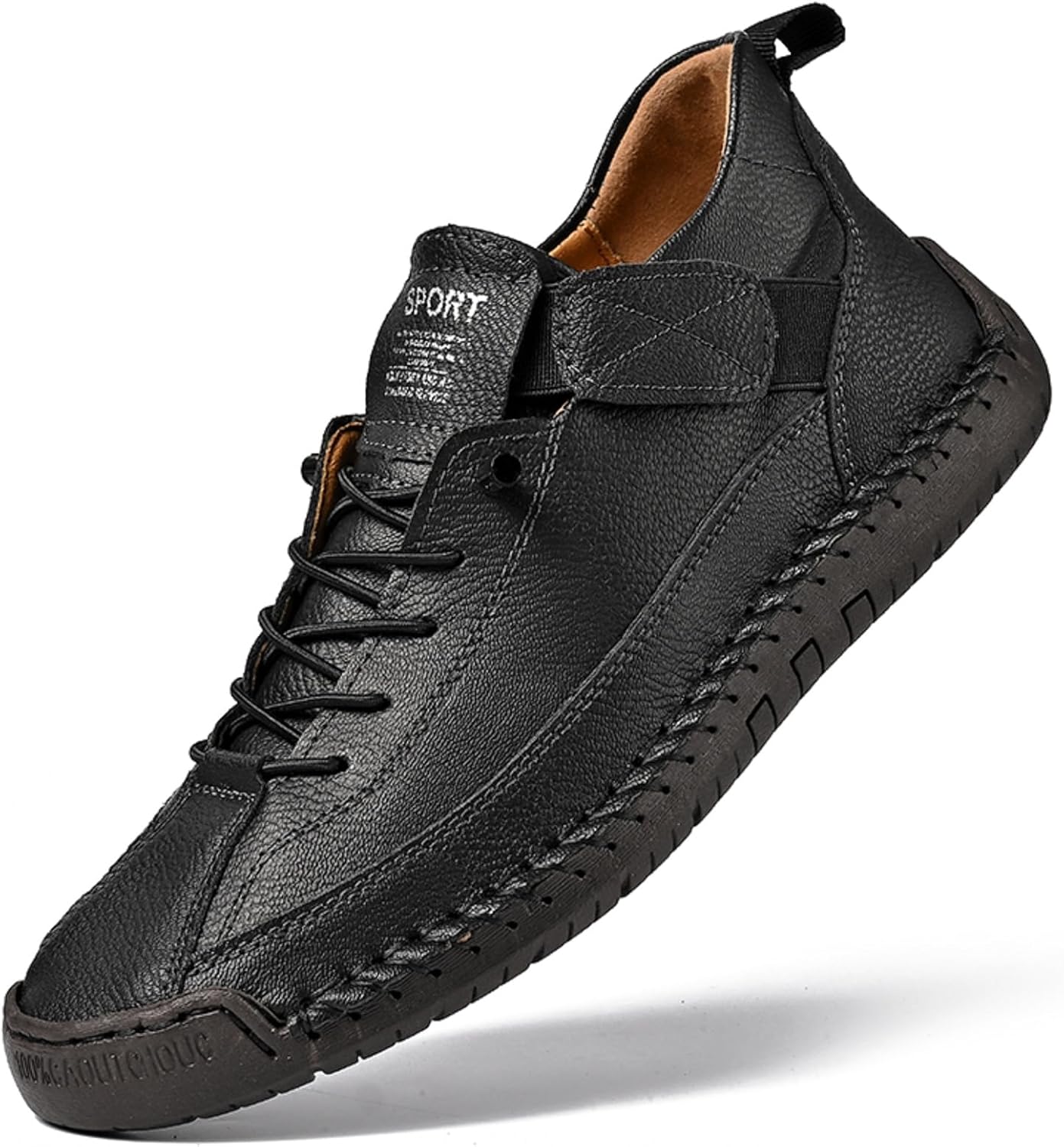 

Мужские ботинки Чака, противоскользящие ботинки до щиколотки, лоферы, повседневные ботинки для мужчин, слипоны, легкие стильные кроссовки ручной работы, модные кроссовки для прогулок и вождения Maibusile, черный