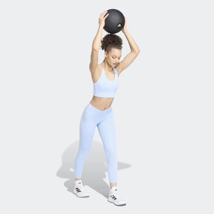 Спортивный бюстгальтер с легкой поддержкой Studio All Me adidas, Синий — фото 3