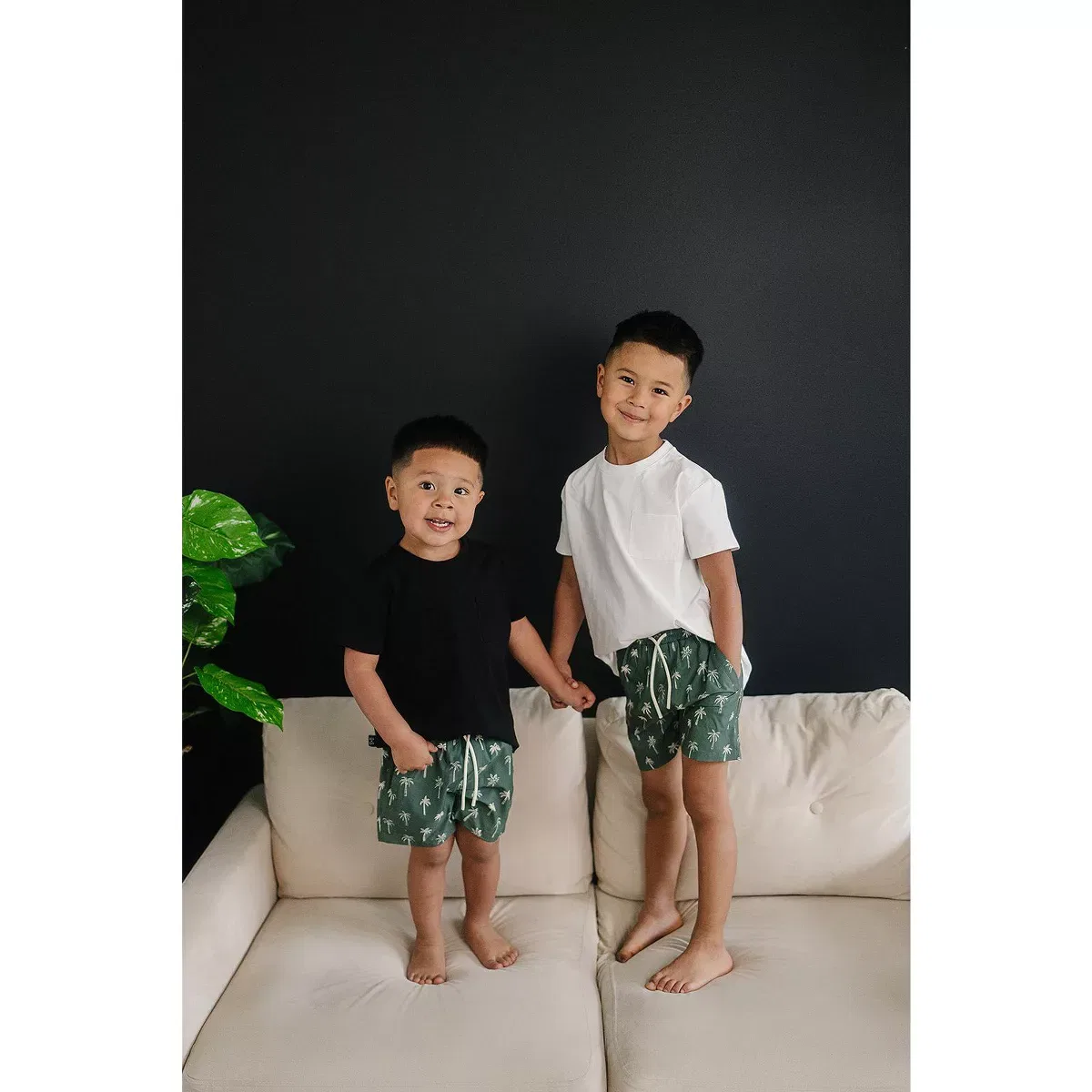 Детские шорты для девочек с принтом Jordan Olive + Scout, Green — фото 4