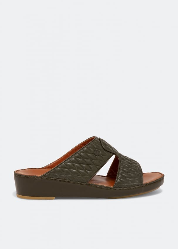 

Сандалии PRIVATE COLLECTION Peninsula matelasse sandals, зеленый