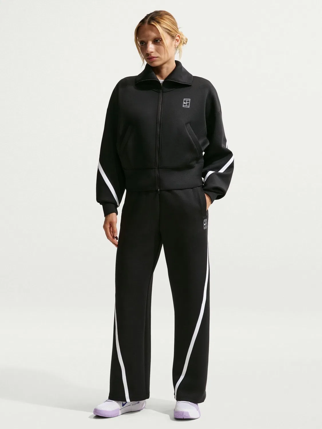 Брюки теннисные Dri-FIT Mid-Rise Nike, черные