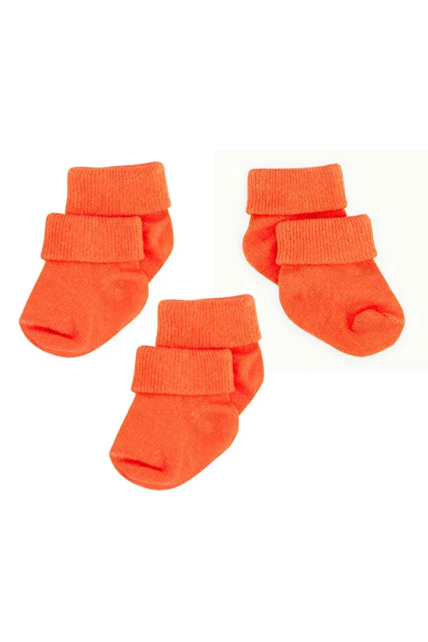 Детские носки для новорожденных из бамбука 3 шт New Year's Eve Glam Novibaby, Orange — фото 3