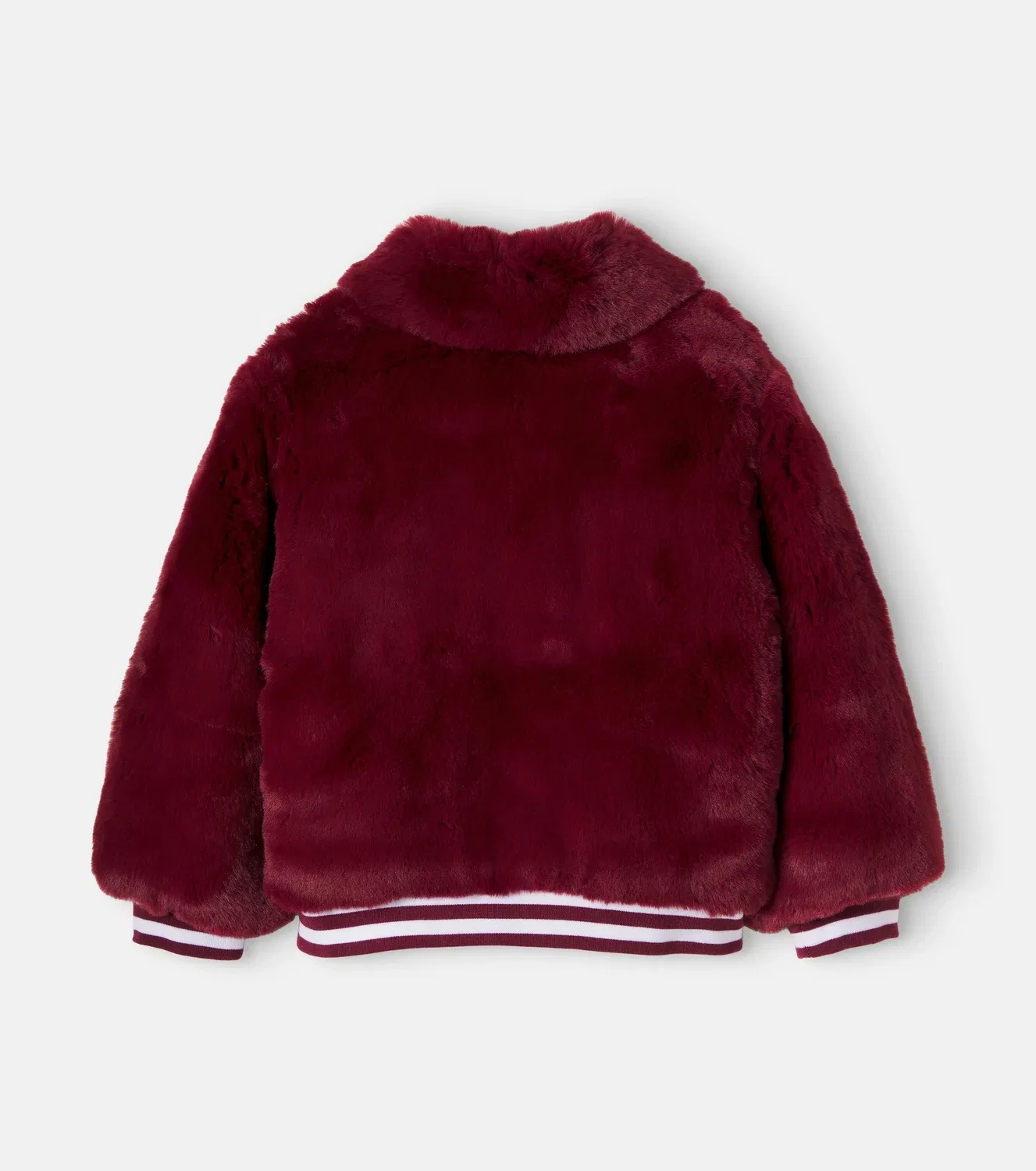 Тедди-пальто с молнией спереди Stella Mccartney Kids, бордовый — фото 3