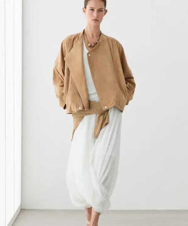 Кожаная куртка-косуха, Massimo Dutti — фото 2