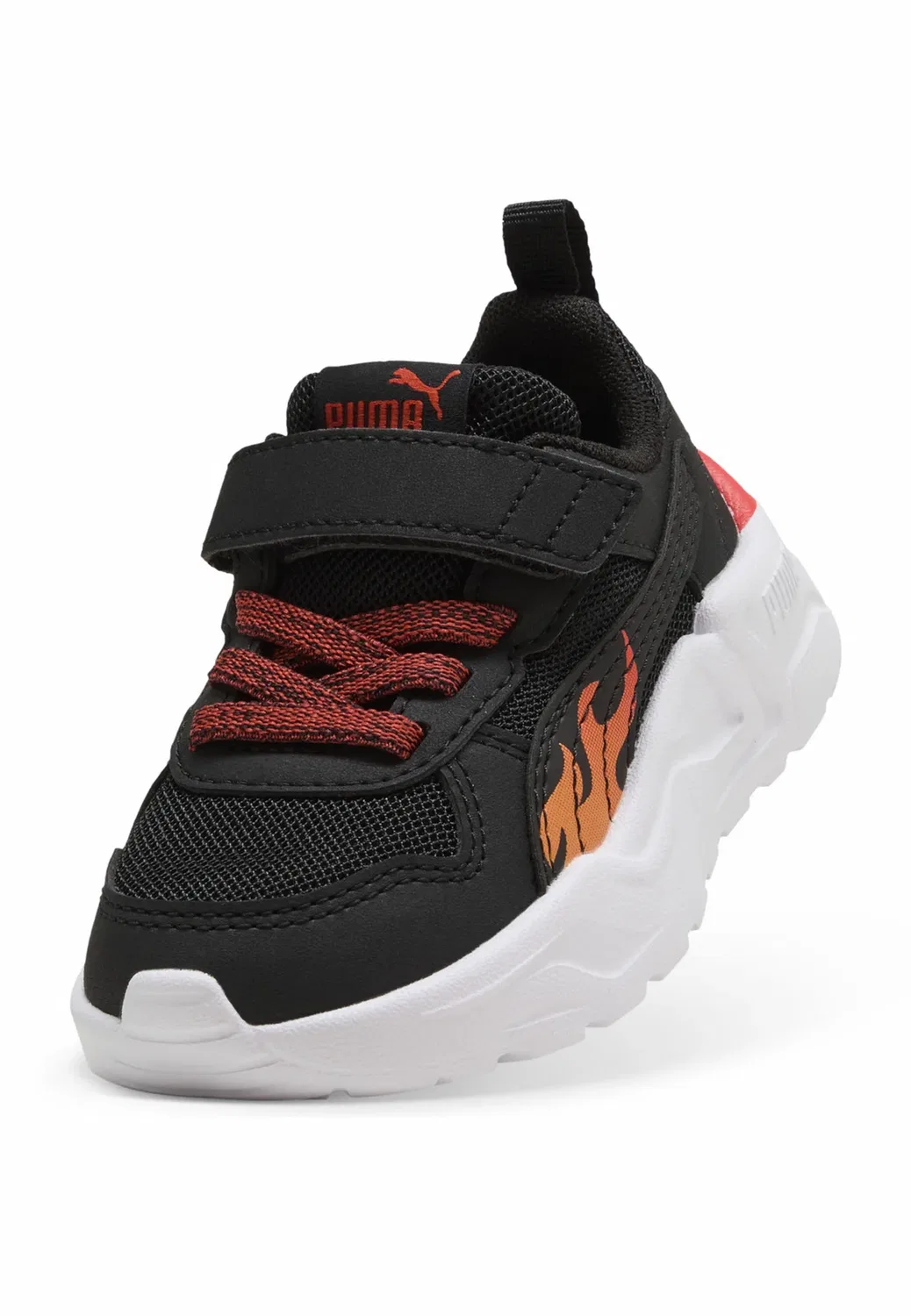 Кроссовки Trinity 2 Sparks унисекс - детская обувь Puma, Black-Bright Papaya-Red Flash — фото 4
