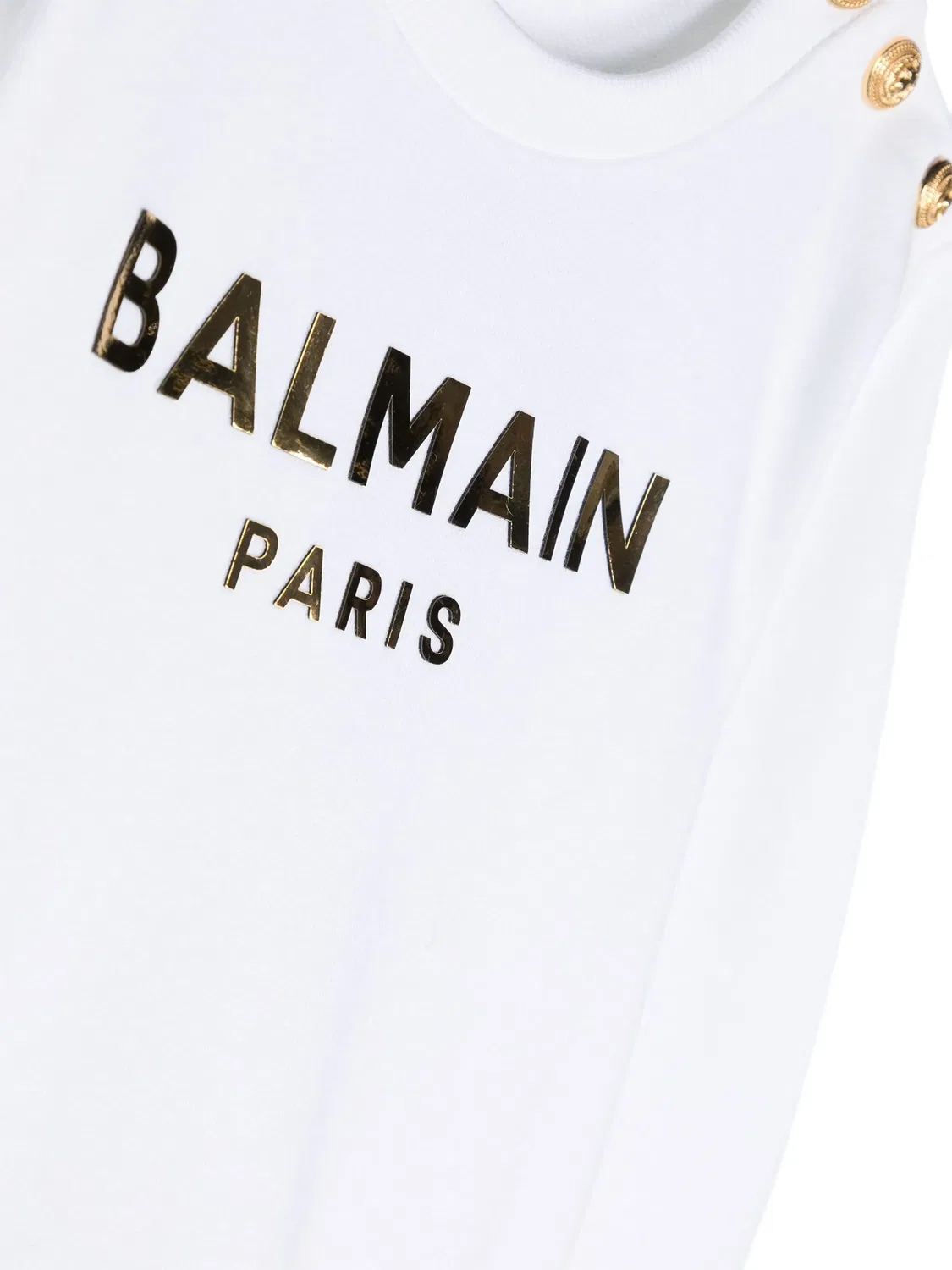 Свитшот с принтом логотипа Balmain, белый — фото 2
