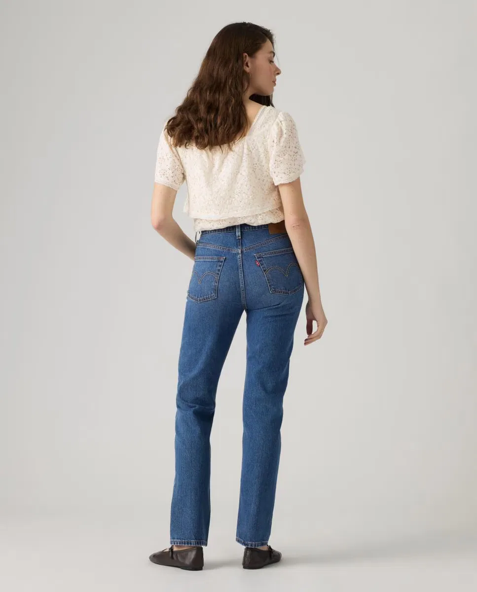 Женское прямые джинсы, Vaquero Recto 501 Jeans For Women, Levi's, синий — фото 2