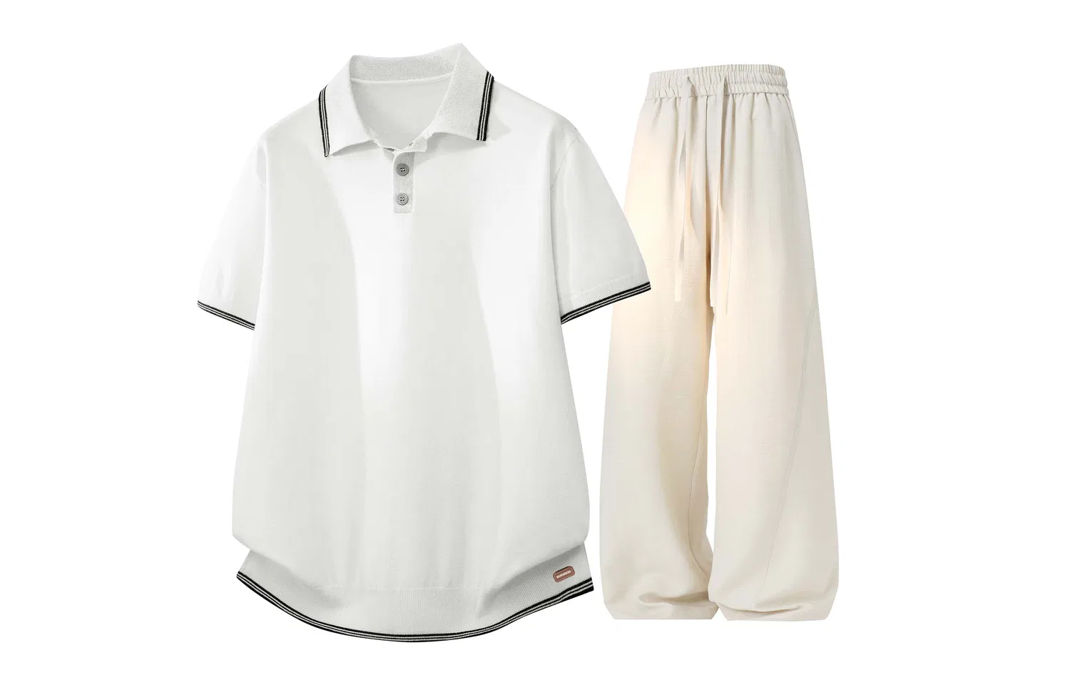 Детский спортивный комплект с отложным воротником Ecru+Apricot Casual Sportswear WARRIOR