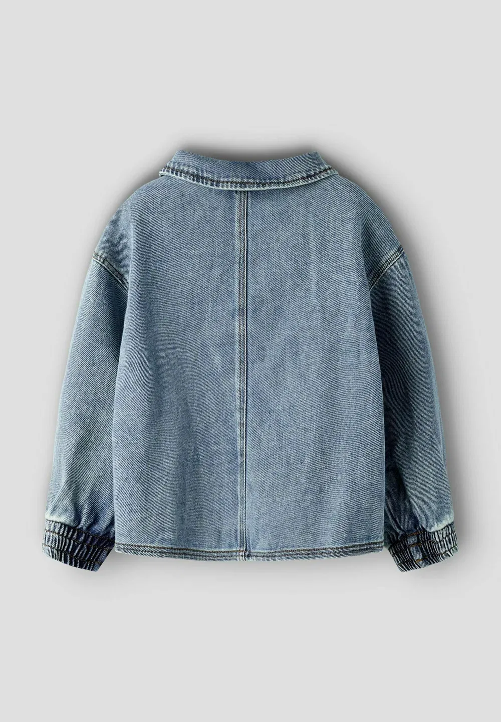 Джинсовая рубашка прямого кроя - блузка на пуговицах Lil' Atelier, Medium Blue Denim — фото 2