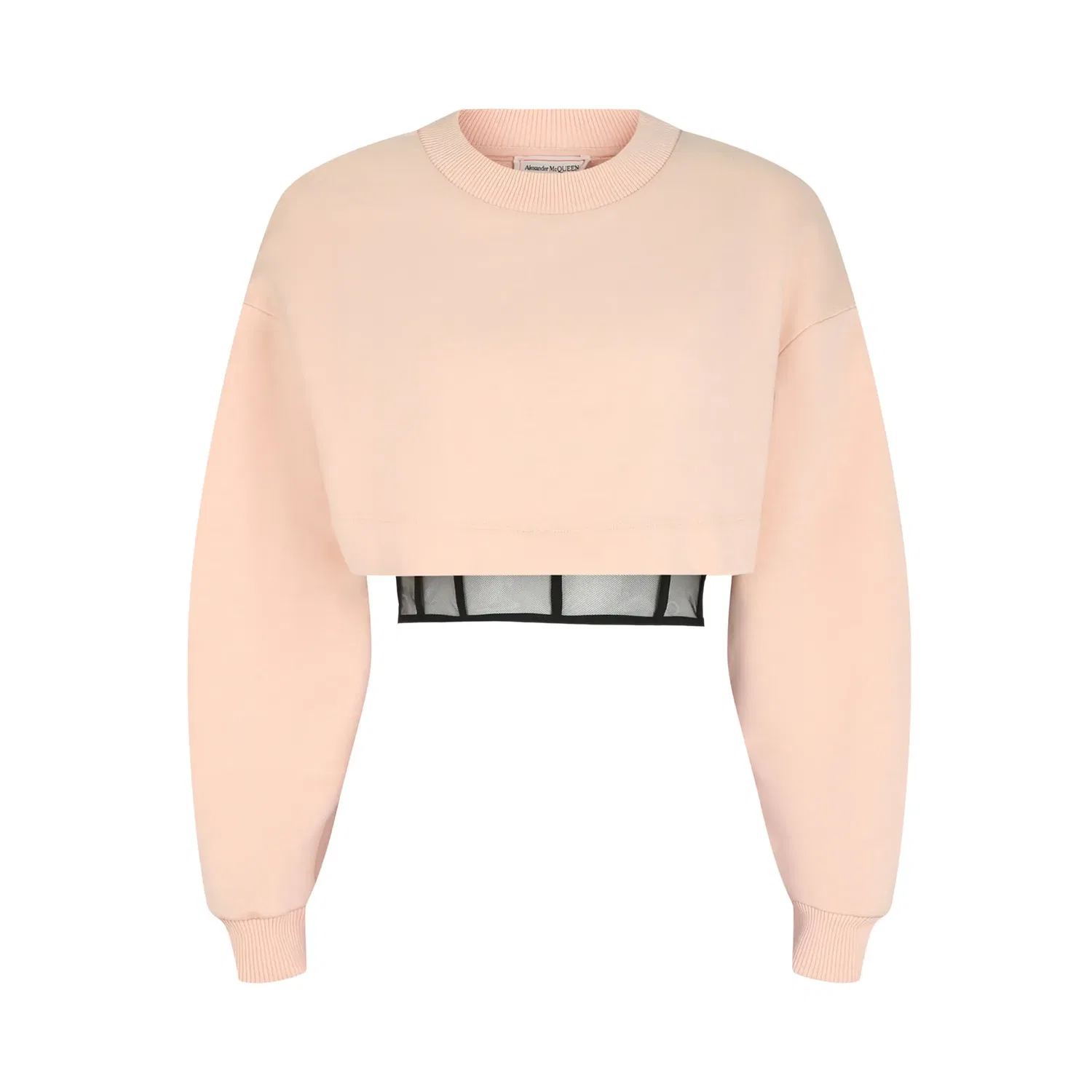 Гибридный бюстье-свитшот Alexander McQueen, розовый
