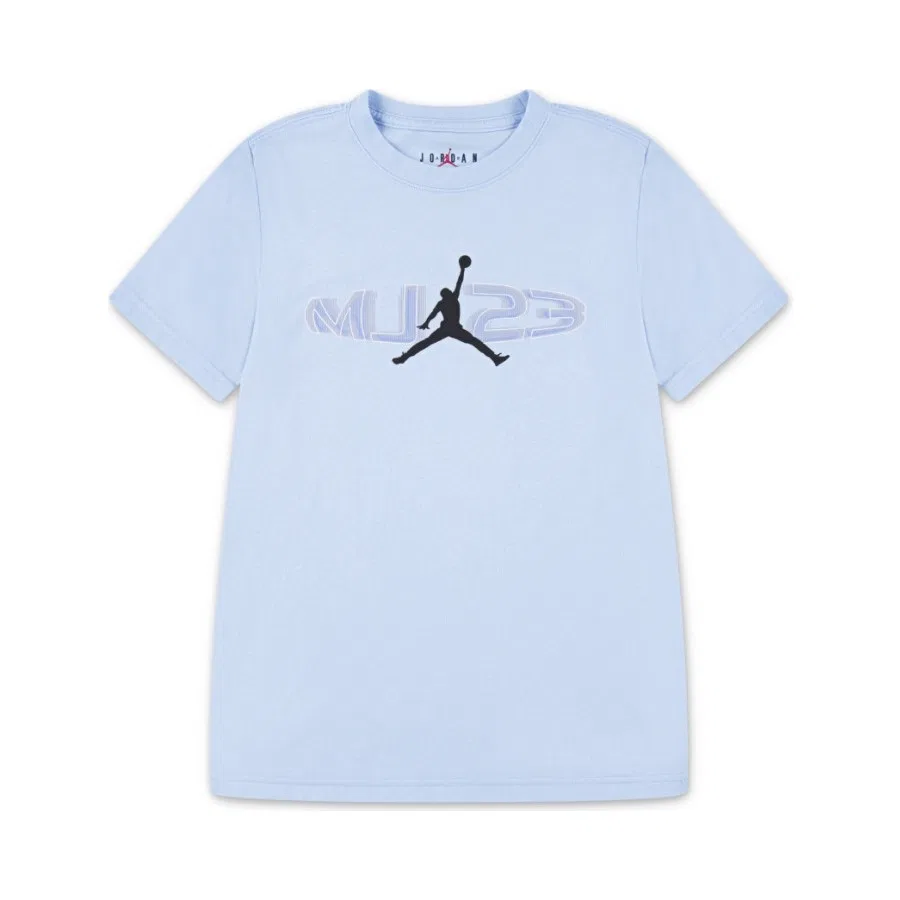 Детская футболка с принтом Jordan Jdb Mj 23 Ss Tee Nike, Светло-синий