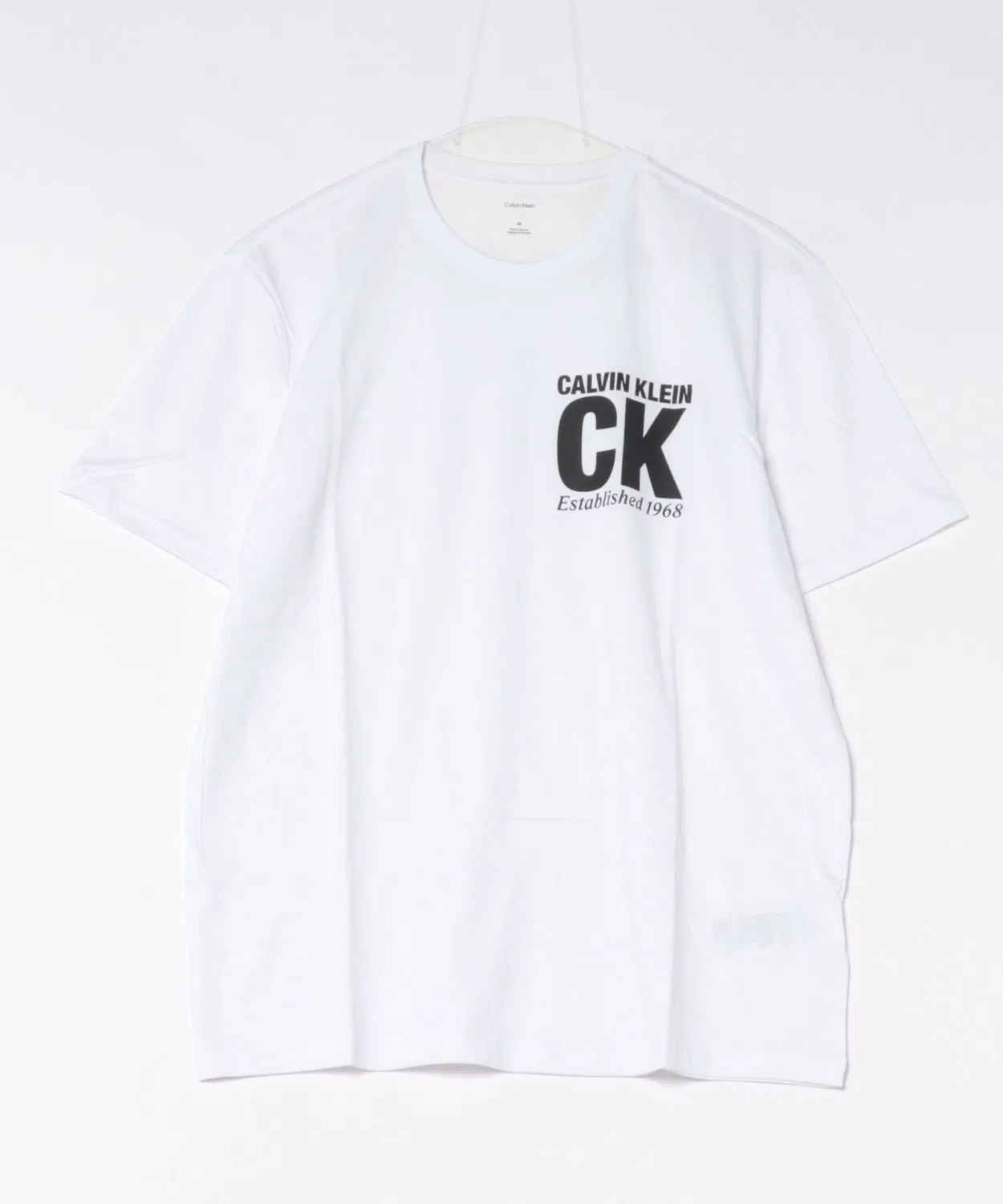 Мужская футболка с принтом CK Logo Calvin Klein, White