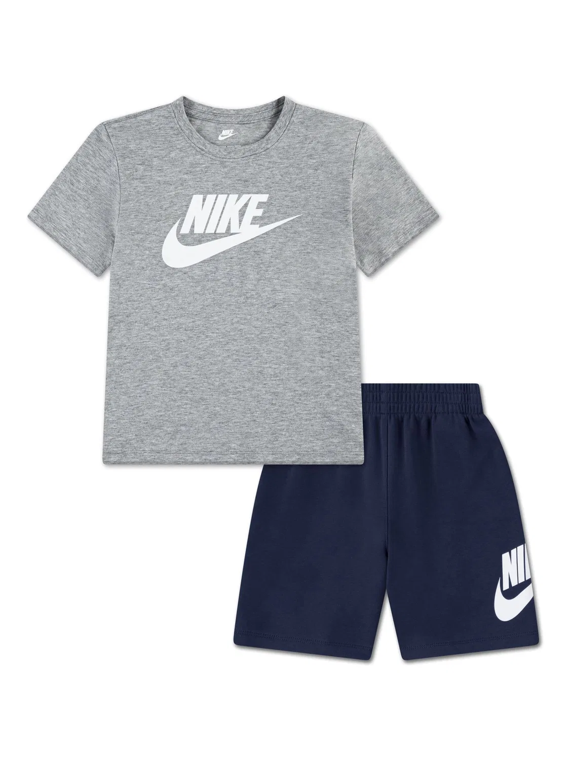 Комплект из футболки и шорт Nike Club Hbr, серый/темно-синий