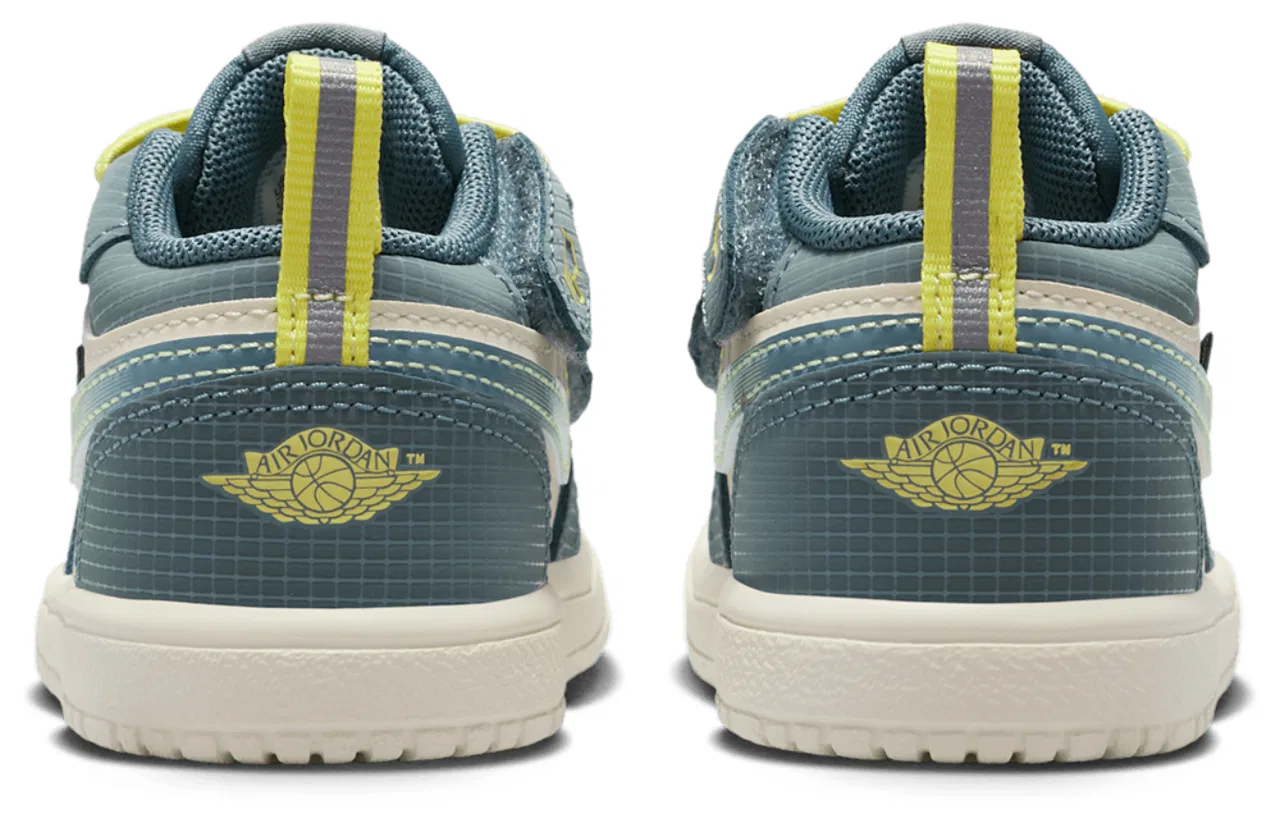 Кроссовки для мальчиков Jordan AJ 1 Low ALT SE, цвет Sea Glass/Light Lemon Twist/Hasta — фото 3