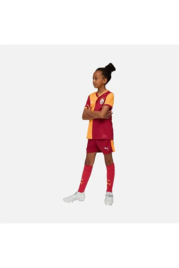 Детские спортивные шорты для девочек Galatasaray Kids Football Shorts Puma, Red — фото 3