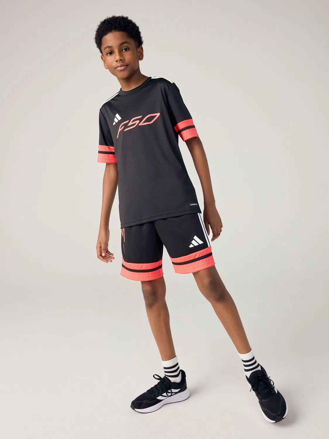 Футбольная футболка F50 adidas, черный/красный — фото 2