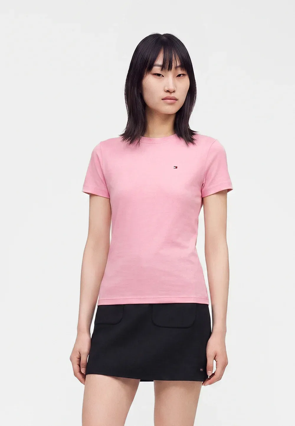 Футболка Cody с вырезом С - базовая модель Tommy Hilfiger, Classic Pink