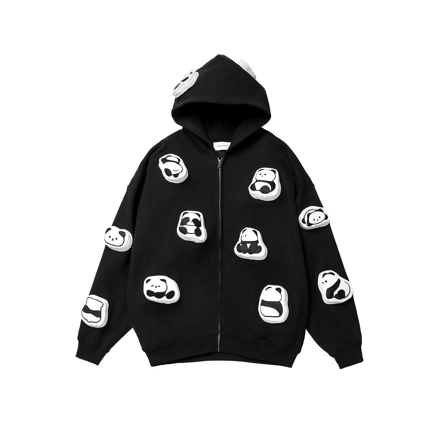 Детский свитшот свободного кроя Black Loose Fit Sweatshirt SQQZ Project