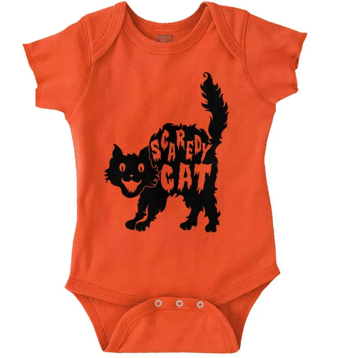 Детское боди для девочек с принтом Vintage Halloween Scaredy Cat Cute Baby Bodysuit Jumper Brisco Brands, Black